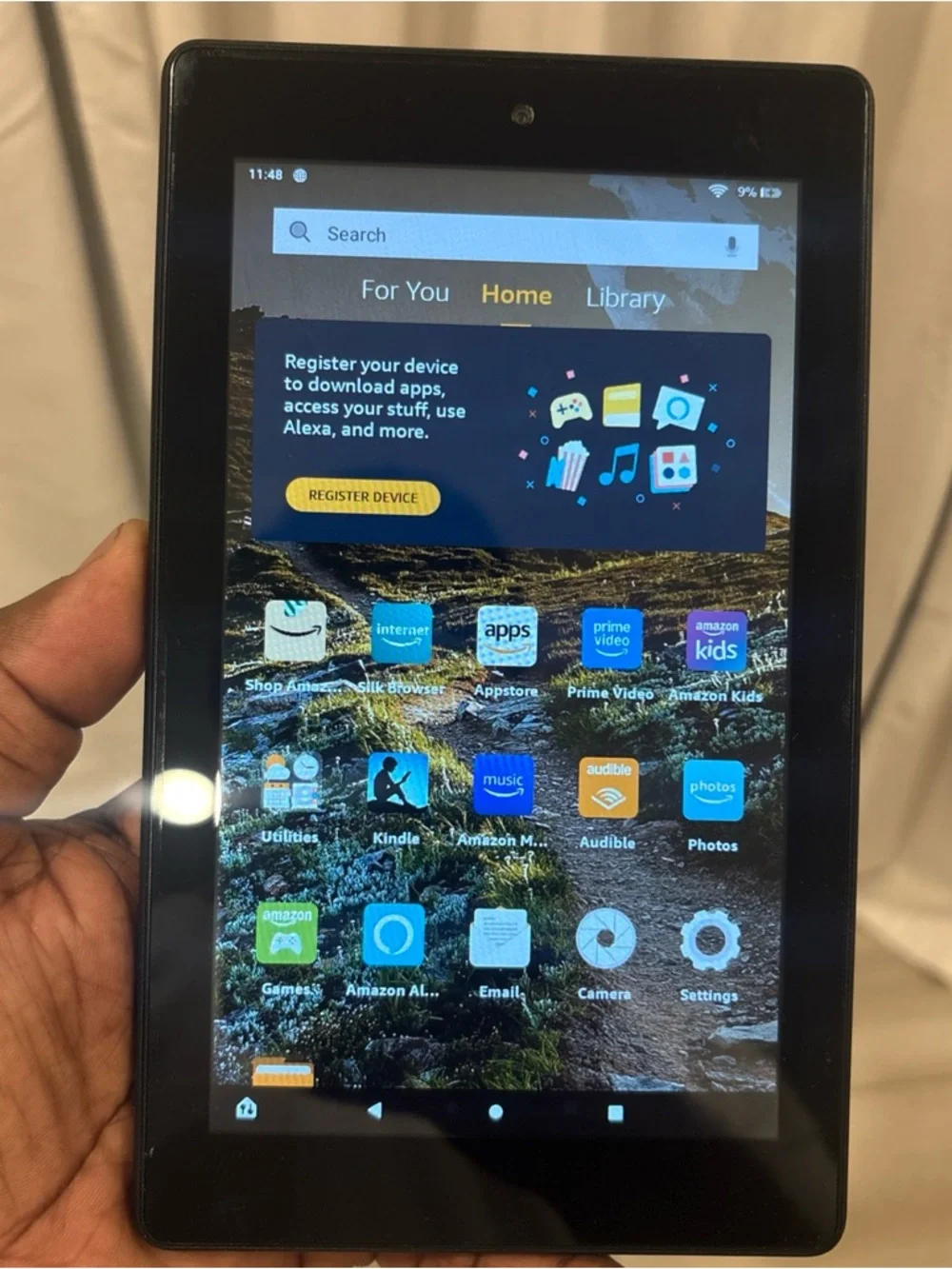Amazon Fire 7 (9th Gen) M8S26G 16GB Wi-Fi Alexa 7'' Tablet - Black Factory Reset